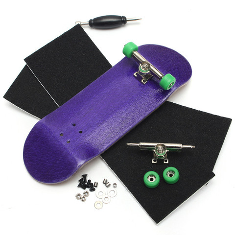 Purple Wooden Finger Skateboards Professional Finger Skate Board Wood Fingerboard with Bearings Wheel Foam Screwdriver ► Photo 1/6