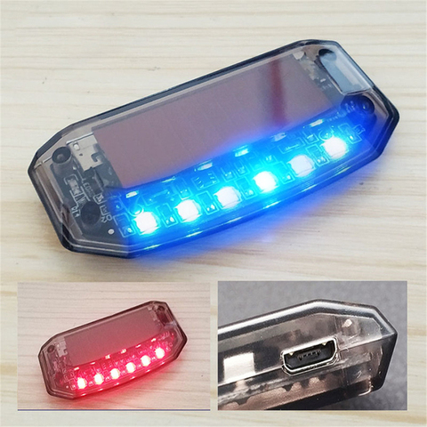 Auto Anti-Theft Fake Simulated Solar Vibration 6-Blue And Red LEDs Light Car Alarm Security Flash Burglar Deterrent ► Photo 1/6