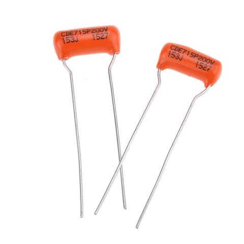 CDE Sprague Orange Drop Capacitors Tone Caps Polypropylene .015uF 715P 153J 200V  for Guitar or Bass (Set of 2) ► Photo 1/4