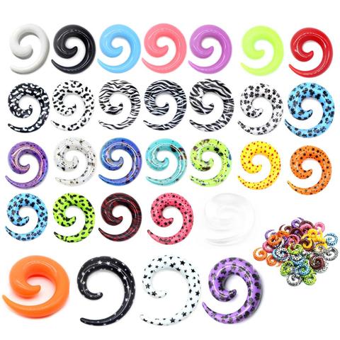 Alisouy 2pc 10mm Acrylic Spiral Ear Plug Stretching Tapers Body Jewelry Acrylic Ear Tapers Ear Expander Tunnel body jewelry ► Photo 1/6