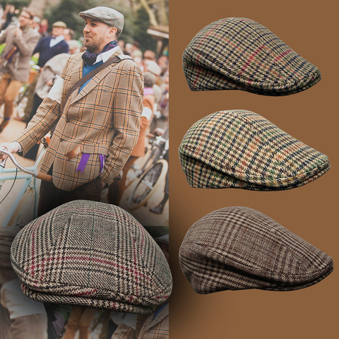 New Newsboy Cap Beret Hat Men Women Hat Grid Gatsby Octagonal Herringbone Vintage Ivy Hats BLM228 ► Photo 1/6