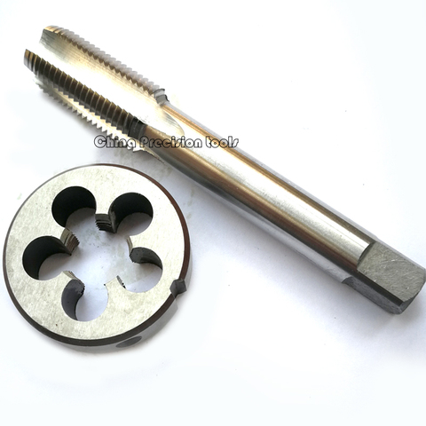 2PCS HSS Metric thread tap and die set M15 M15X1.5 M15X1.25 Straight Flute Plug taps dies suit  M15X2 M15X0.75 M15X1 M15X0.5 ► Photo 1/5