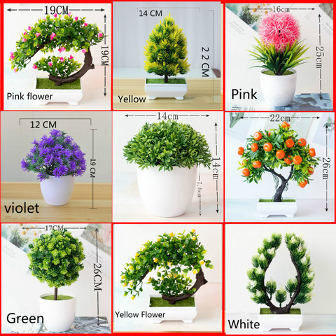 Multi Style Artificial Plants Bonsai Small Tree Pot Plants Fake Flowers Potted Ornaments for Home Decoration Hotel Garden Decor ► Photo 1/6