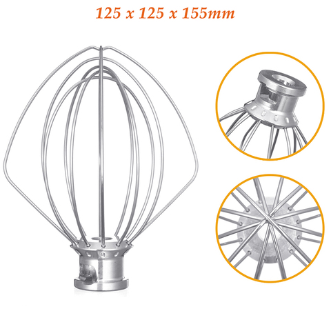 304 Stainless Steel Wire Whip Electric Mixer Attachment For Cake