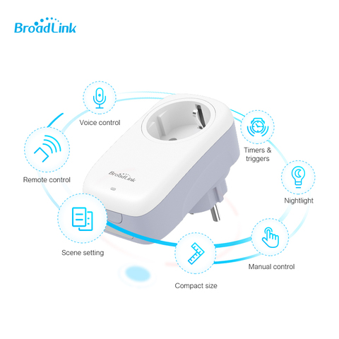 BroadLink SP4L-EU WiFi Smart Plug Socket EU Works with Alexa, Google Home, Siri, IFTTT ► Photo 1/6