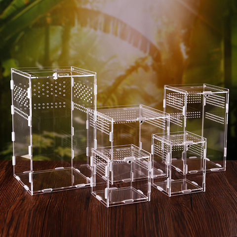 Reptile Breeding Box Acrylic Spider Lizard Scorpion Enti's Acrylic Assembled Transparent Insect Breathable Terrarium ► Photo 1/6