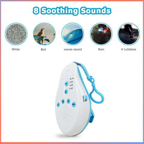 Baby White Noise Machine Baby Monitor Home Sleep Soother Relaxation Voice Sensor with 8 Soothing Music Timer for Children ► Photo 1/6