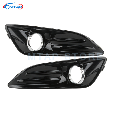 MTAP Front Fog Lamp Cover Trim Garnish For Ford For Fiesta 2013 2014 2015 Front Bumper Foglight Cover Hood 3 Types For Choice ► Photo 1/6