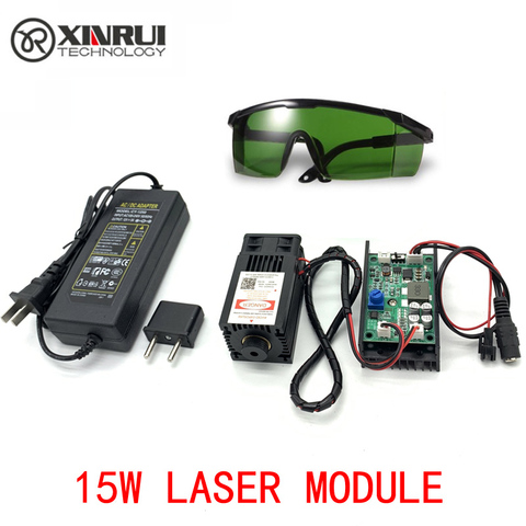 450nm 15000mW 12V High Power TTL Adjustable Focus Blue Laser Module DIY Laser engraver accessories 15W laser head ► Photo 1/3