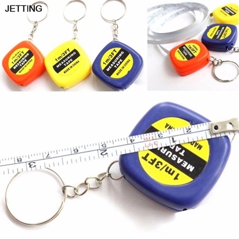 Fashion Key Chain 1 Meter Color Random Keychain Keyring Tool Popular Mini Tape Measure Portable Key Ring Men Gift ► Photo 1/4