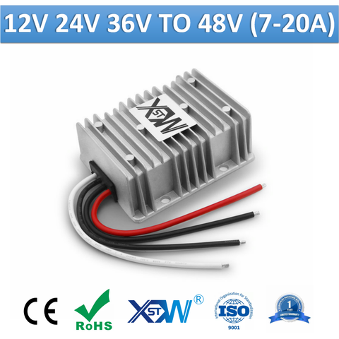 XWST Non-isolated DC to DC Module 12V 24V 36V to 48V 7A 8A 10A 15A 20A Step up Boost 48 Volt dc Voltage Power Converter IP76 ► Photo 1/6