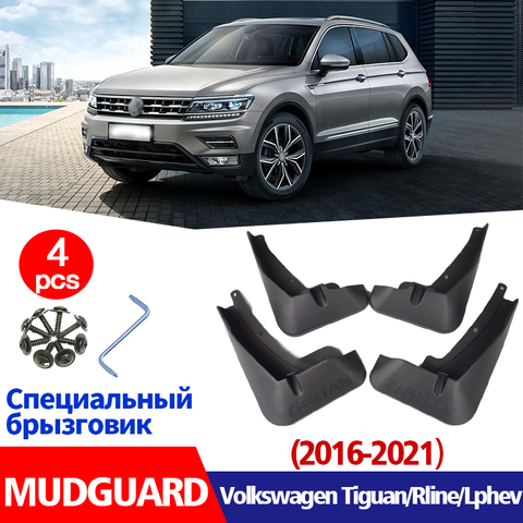 Mud-Flap for Volkswagen VW Tiguan/R-Line/L-Phev Fender MudGuard Splash Flap Mudguards Mud Flap auto Accessories Car Fender 4 PCS ► Photo 1/6