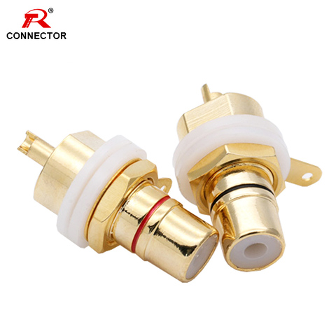 4Pairs Gold-Plated RCA Lotus Female Socket, HIFI Audio Terminals , Amplifier CD Input RCA Socket, Rhodium-plated RCA for options ► Photo 1/6