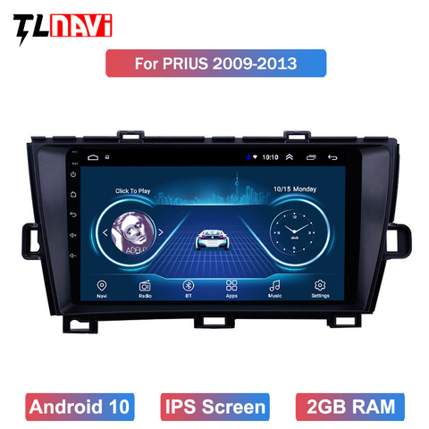 Android 10 For 1Toyota Prius 2009 2010 2011 2012 2013 Multimedia Stereo Car DVD Player Navigation GPS Radio ► Photo 1/6