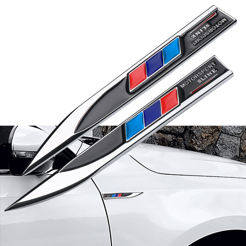 2PCS Motorsport Sline Car body Side Emblem Badge Sticker For bmw X1 X3 X4 X5  X6 X7 E39 e46 E60 e90 f20 e60 f10 Car accessories - Price history & Review