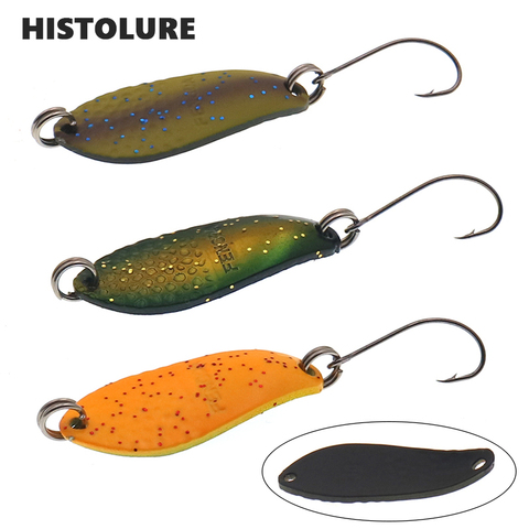 HISTOLURE Fishing Lure spoon 3g 32mm S-shaped Sequins Baits Trout Bait  Spoon Metal Lure single hook Artificial Bait ► Photo 1/6