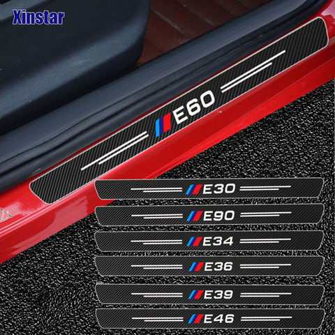 4pcs Carbon Fiber Performance Car Bumper Sticker For BMW E30 E36 E39 E46 E60 E87 E90 ► Photo 1/6