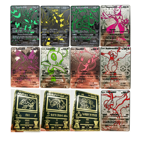 Pokemon 27 Styles New GX MEGA Gold Metal Card Super Game Collection Anime Cards Toys for Children Christmas Gift ► Photo 1/6