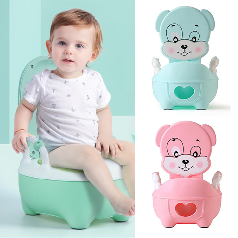 Portable Baby Pot For Children Potty Toilet Seat Kids Potty Training Infant Cartoon Bedpan Comfortable Backrest Toilet Bowl Pots ► Photo 1/6