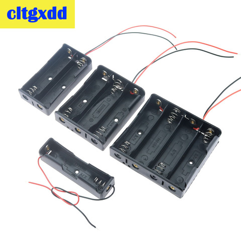 High Quality 1 2 3 4 Slots Black Plastic 18650 Battery Case Holder Storage Box with Wire Leads for 18650 Batteries 3.7V ► Photo 1/6