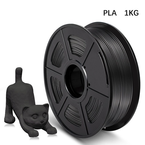 3D Printer Filament PLA 1kg 1.75mm Diameter Tolerance +/-0.02mm Black Color 2.2LBS 100% No Bubble Eco-friendly Printing Material ► Photo 1/6
