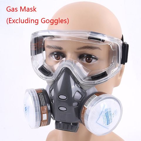 Half Face Respirator Gas Filter Mask Dust Protective Mask for Painting Spray Pesticide Chemical Smoke Fire Protection NO Goggles ► Photo 1/6