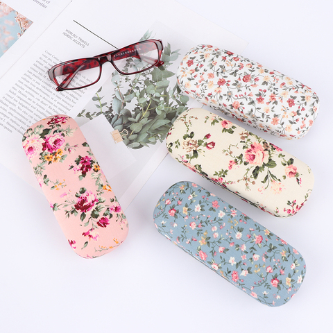 1PC Fashion Portable Fabrics Floral Glasses Case Reading Glasses Box Sunglasses Bags Spectacle Case Hard Eyewear Protector ► Photo 1/6