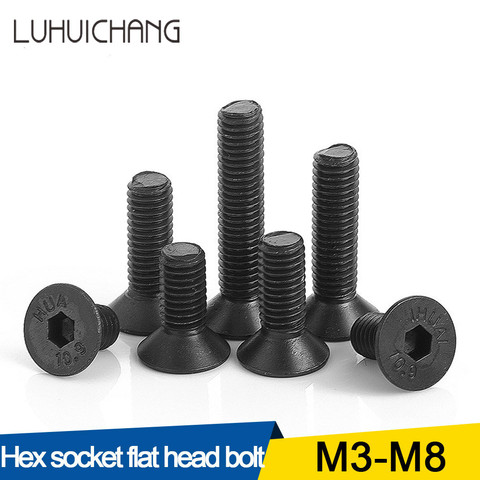 20/55pcs Hexagon Socket Flat Countersunk Head Screw Carbon Steel M2 M2.5 M3 M4 M5 M6 M8 Hex Socket Bolts Machine Screw DIN7991 ► Photo 1/6