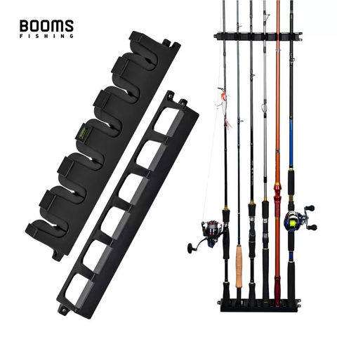 Booms Fishing WV2 Vertical 6-Rod Rack Fishing Pole Holder Rod Holders Wall Mount Modular for Garage ► Photo 1/6