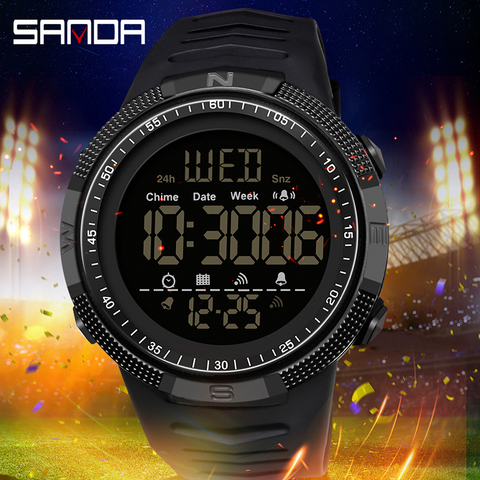Military Sport Watch Mens Clock Fashion Brand SANDA Digital Wristwatch Shockproof Countdown Watches Waterproof Hour Bracelet ► Photo 1/6