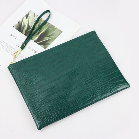 New Crocodile PU Leather Clutch Bag Laptop Sleeve For Macbook Air Pro 11