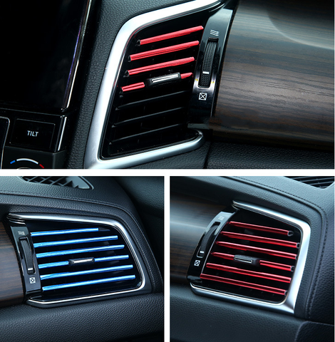 Car Air Outlet Decoration Strip Interior Accessories for Volkswagen GTI GOLF 5 6 7 t5 t7 MK6 MK7 POLO passat B5 B6 B7 B8 ► Photo 1/6