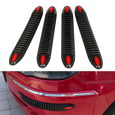 41 X 5CM 4pcs Car Protector Front Bumper Lip Splitter Silane Rear Bumper Protector Guard Scratch Sticker Rubber White Black ► Photo 1/6