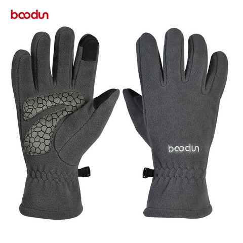 Men Women Winter Cycling Gloves Thermal Fleece Warm Windproof Outdoor Sports Gloves Full Finger Touch-screen Bike Bicycle Gloves ► Photo 1/6