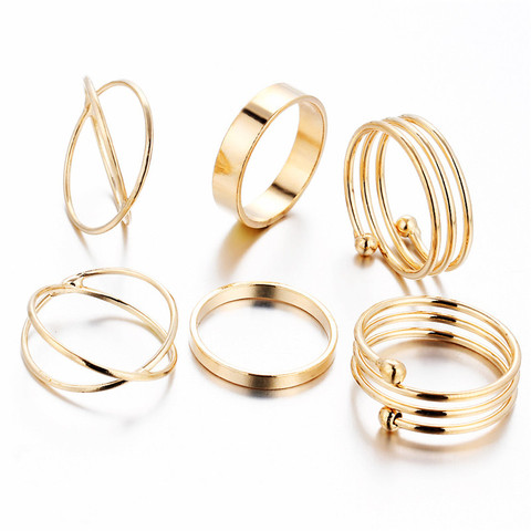 Personality Retro Alloy Toe Ring Gold Color Joint Ring Set Foot Ornaments Bijoux Wedding Bride Party Jewelry ► Photo 1/3