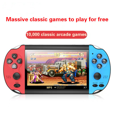 Handheld Game Console Nostalgic 4.3 Inch HD Large Screen 8G Double-rocker X7 Classic Game Retro Mini Handheld MP5 Video Game ► Photo 1/6