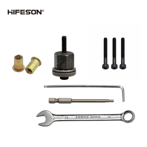 HIFESON Hand Rivet Nut Gun Head with 10 pcs Nuts Simple Rivet Nut Installation Manual Riveter Accessory for Nuts M3 M4 M5 M6 M8 ► Photo 1/6