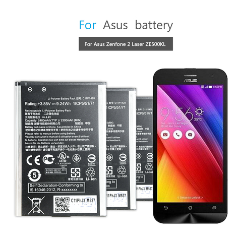 C11P1428 Mobile Phone Battery For Asus Zenfone 2 Laser ZE500KL ZE500KG  Replacement Battery C11P1428 2000mAh ► Photo 1/6