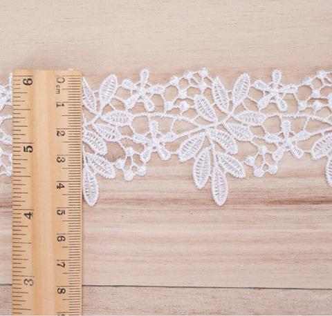 1Yards Embroidery Lace Fabric 5cm Guipure Lace Ribbon Leaf Flower Cotton Lace Fabric Sewing Trimmings Dress Craft dentelle L004 ► Photo 1/3