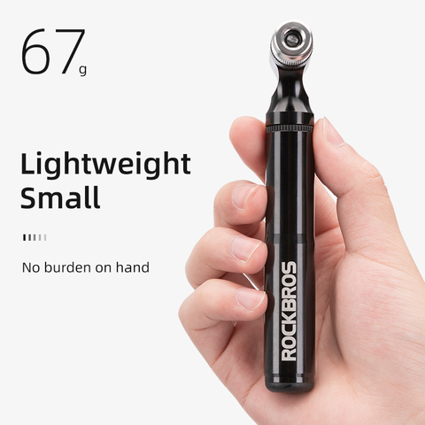 ROCKBROS Bicycle Pump130PSI  Air Pump Aluminum Alloy Portable Drop-proof Bike Ultralight Hand Pump MTB Mountain Bike Pump ► Photo 1/6