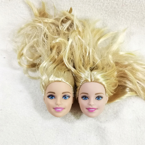 2pcs BX Original Foreign Trade Classical Europe Beauty 1/6 OOAK NUDE Doll Heads Mussed Golden Hair for DIY Good Condition ► Photo 1/3