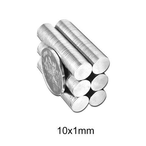 50~1000PCS 10x1 mm Thin Neodymium Magnet Strong 10mm X 1mm Permanent Magnet disc 10x1mm Powerful Magnetic Round Magnet 10*1 mm ► Photo 1/6