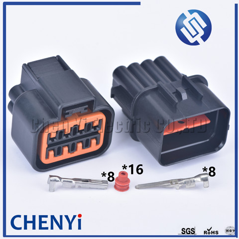 1 set 8 pin male female Automotive Waterproof connector housing plug Headlight Socket  PB625-08027 PB621-08020 ► Photo 1/6