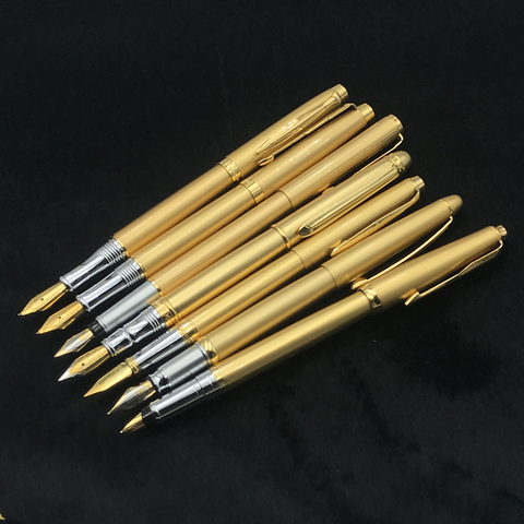 1-Piece DUKE Fountain Pen Metal Gold Pens Fine Nib Bent Nib Ink Pens for Writing Gift Stationery School Office Supplies ► Photo 1/6