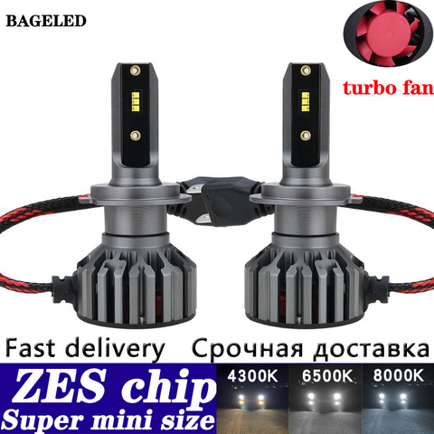 ZES chip H7 LED Auto Car Headlight Bulbs Mini H4 LED H11 H8 HB4 H1 H3 HB3 9005 9006 880 881 H27 12000LM LED lamp for automobile ► Photo 1/6