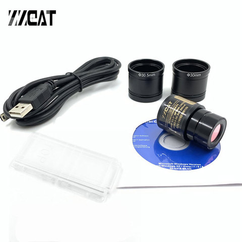 5MP USB 2.0 Digital Eyepiece Camera Biological Stereo Microscope Industrial Video Camera with Ring Adapter 23.2 30 30.5 MM ► Photo 1/6