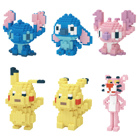 608pcs+ Magic Building Blocks Pikapi Model Connection Stitch Figures Assembling PokeMonster Mini Bricks Toys For Children ► Photo 1/6