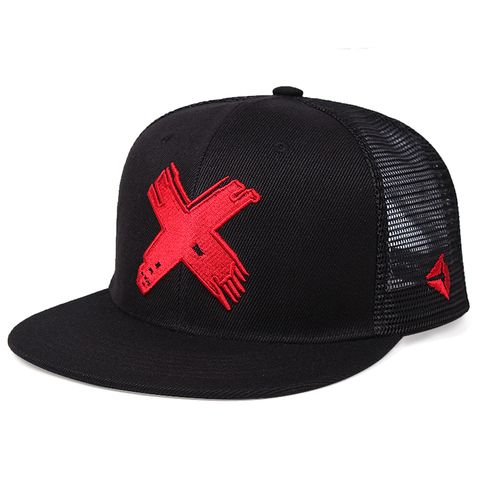 2022 New Men's hat X Letter Couple Baseball Cap Rapper Flat brim Hip Hop Hat Outdoor Breathable Sun Hat SNAPBACK Cap ► Photo 1/6