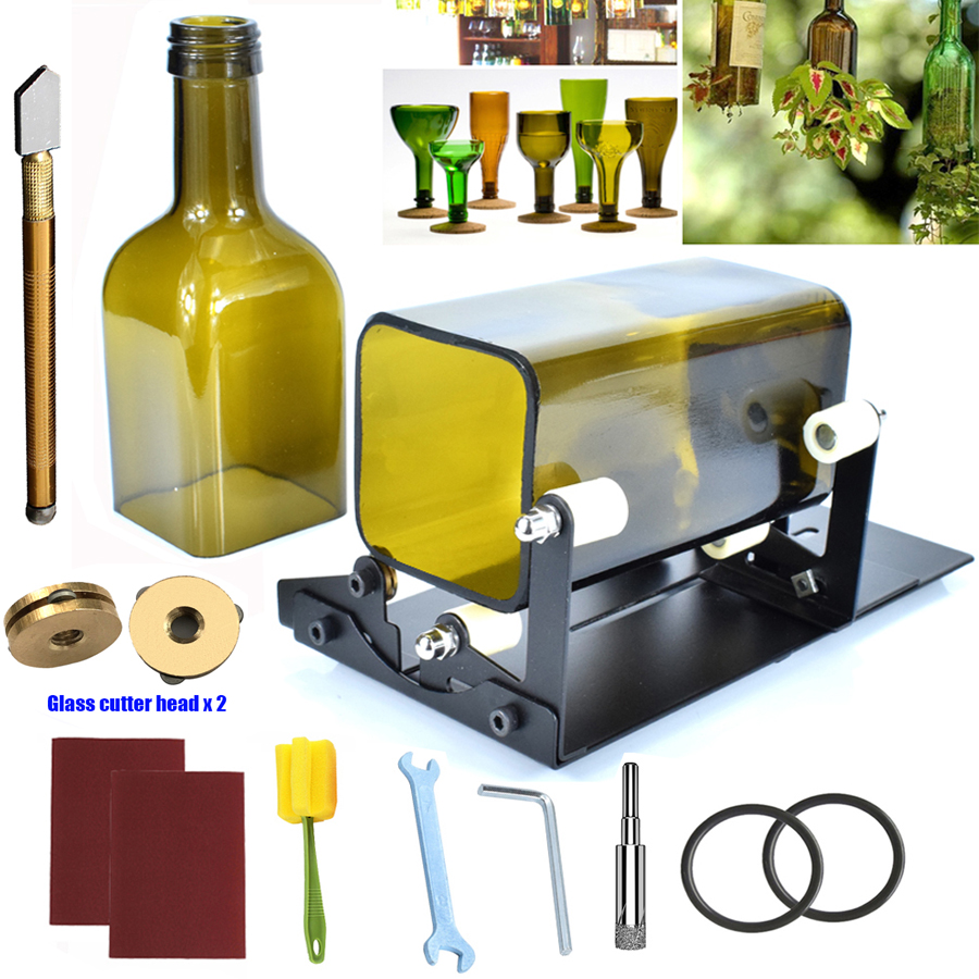 Beer Glass Wine Bottle Cutter Cutting Machine Jar DIY Kit Craft Recycle Tool Kit 