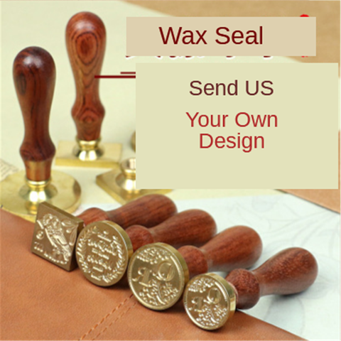 2022 custom wax seal stamp with Your own Logo design diferent stamp head size clear stamps 25m, 30mm, 40mm,50m for your choice ► Photo 1/6